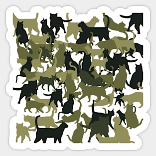 Cat Camouflage Cute Cat Sticker